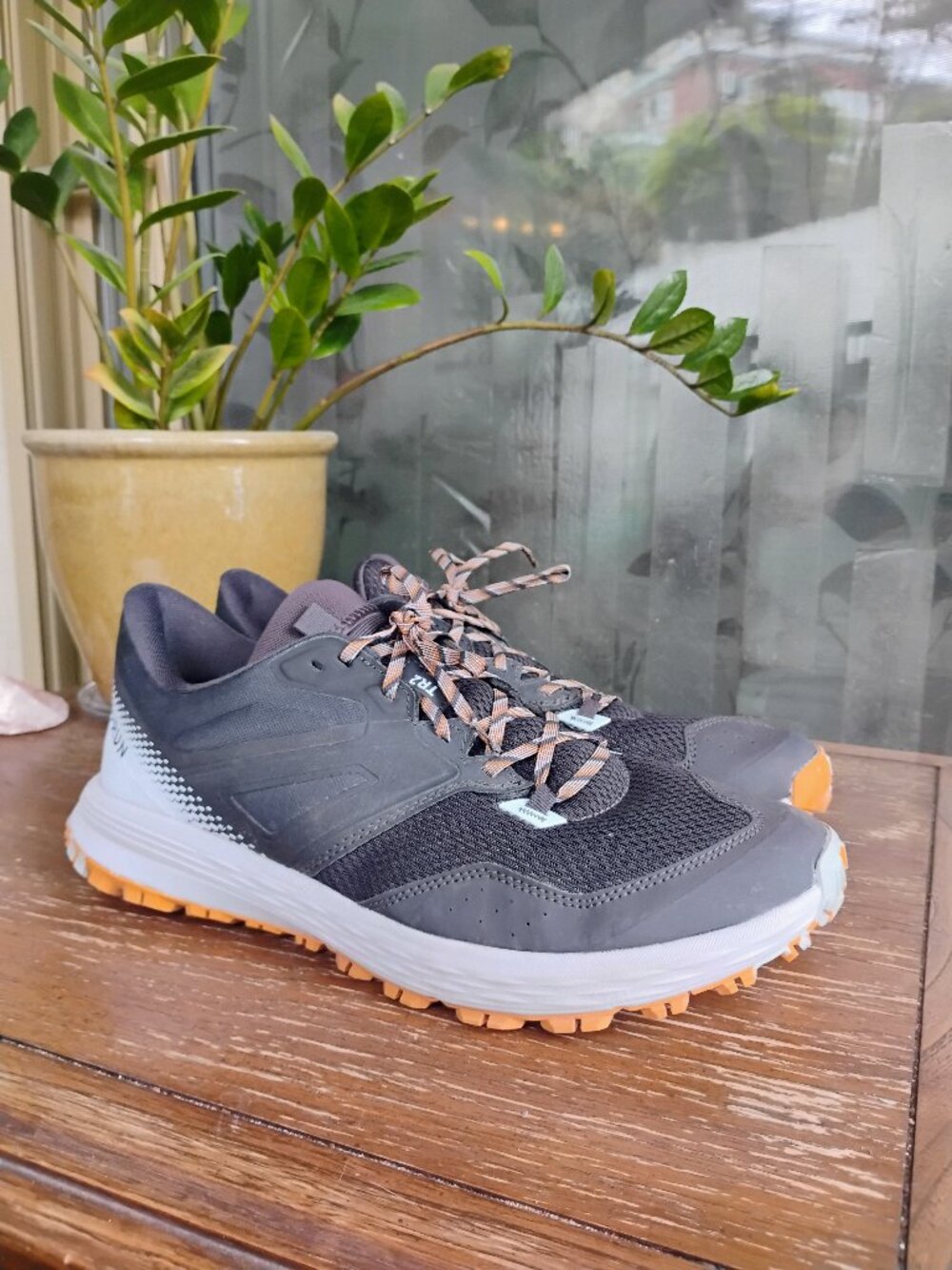 Decathlon KipRun Men's Black Grey TR2 Trail Runners Athletic Shoes Sneakers 13